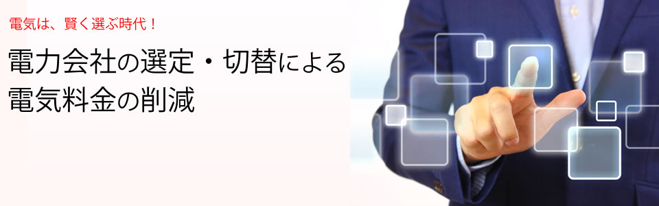 電力会社の選定・切替による電気料金の削減
