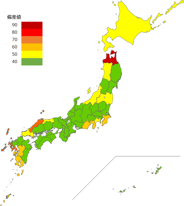 都道府県別の小型風力発電の認定件数