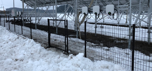 積雪地用フェンス設置のイメージ